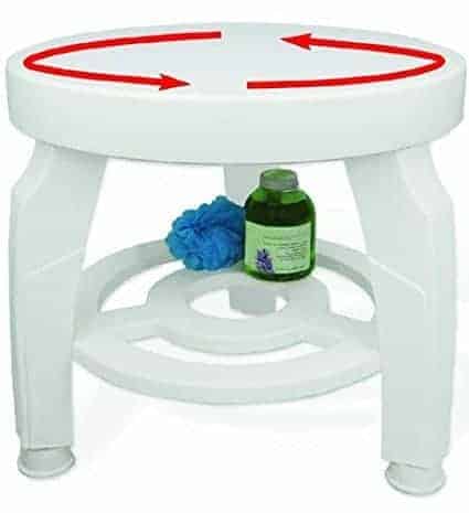 Jobar Swivel Shower Stool Seat, Adjustable Height