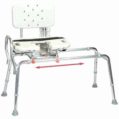 Heavy Duty Sliding Transfer Bench W/Cut-Out Seat